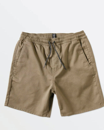 Volcom Boys Youth Frickin Elastic 15" Short - Khaki